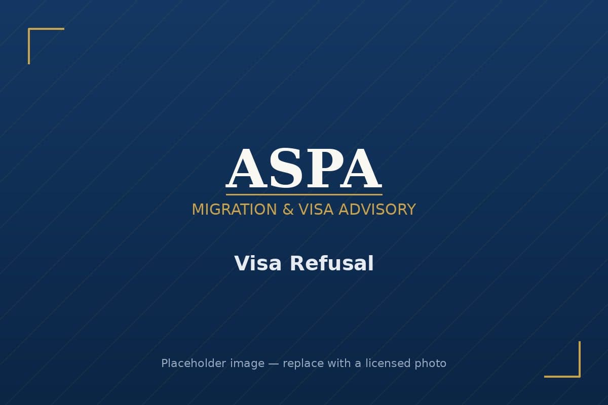 Reviewing visa refusal documentation calmly