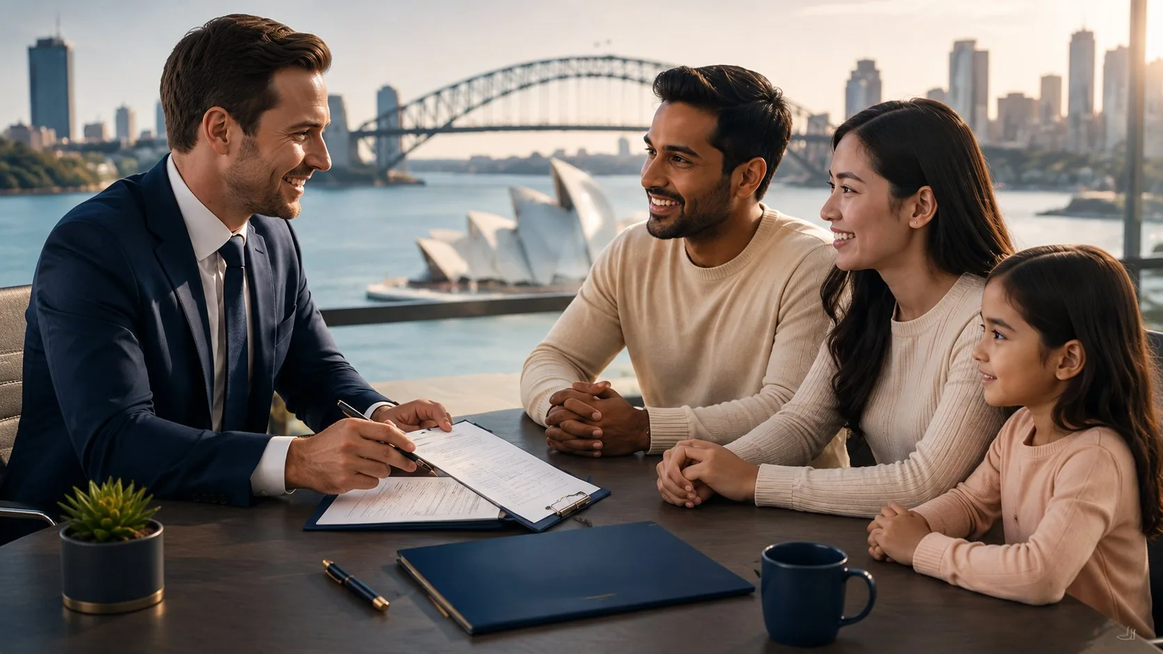 Migration advisor meeting with a client for an Australian visa consultation